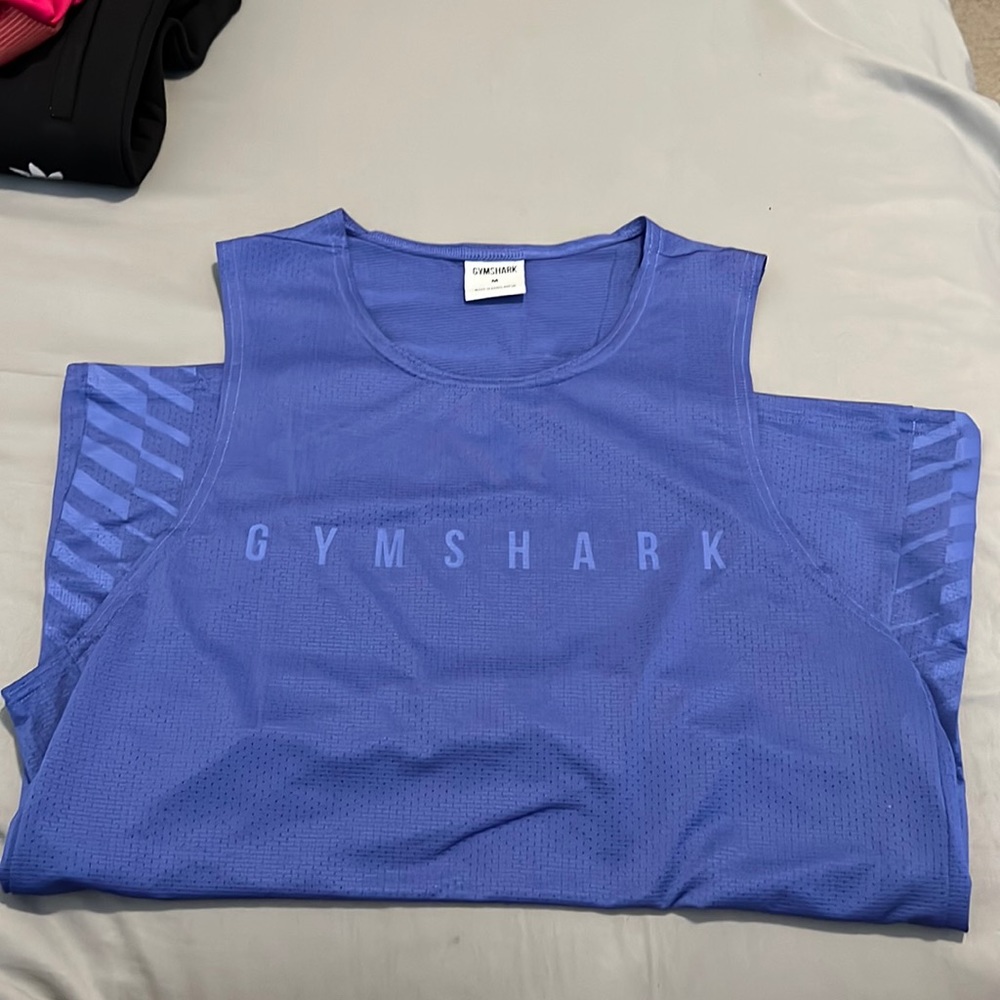 Purple/Blue Gymshark Men’s tank.
